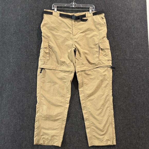 Magellan Outdoors Convertible Pants Men's XL Khaki Zip Off Cargo Fishing Hiking - Picture 1 of 12